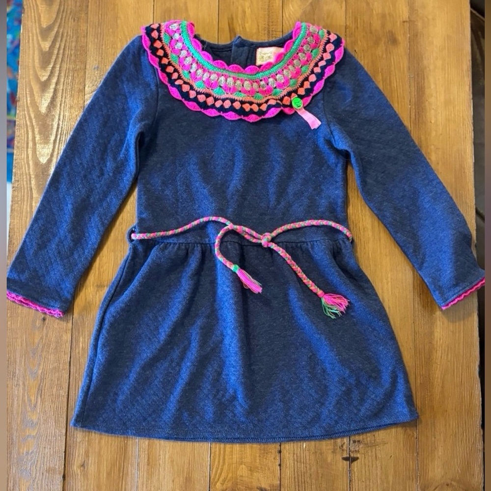 Girls' Mim Pi Knit Boho Sweatshirt Cozy Dress 5 EUC